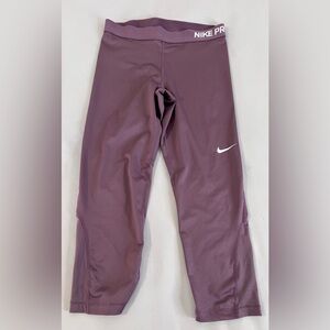 NIKE DRI-FIT CROPPED Leggings‎  Sz Large Purple Women’s